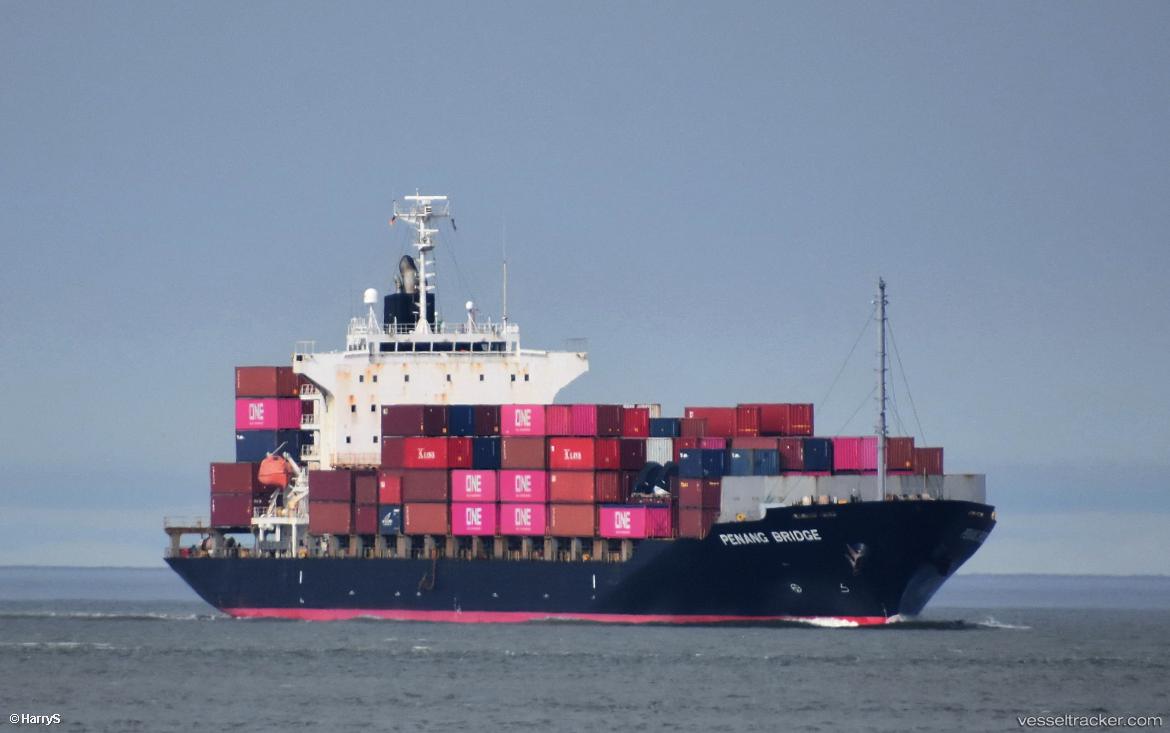 Penang-Bridge - Container Ship vessel